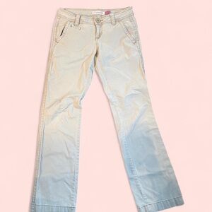 Y2K Aeropostale Skinny Flare Pants Light Khaki Size 1/2